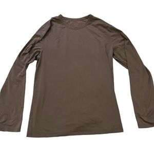 Lulu Lemon long sleeve brown tech workout shirt size M